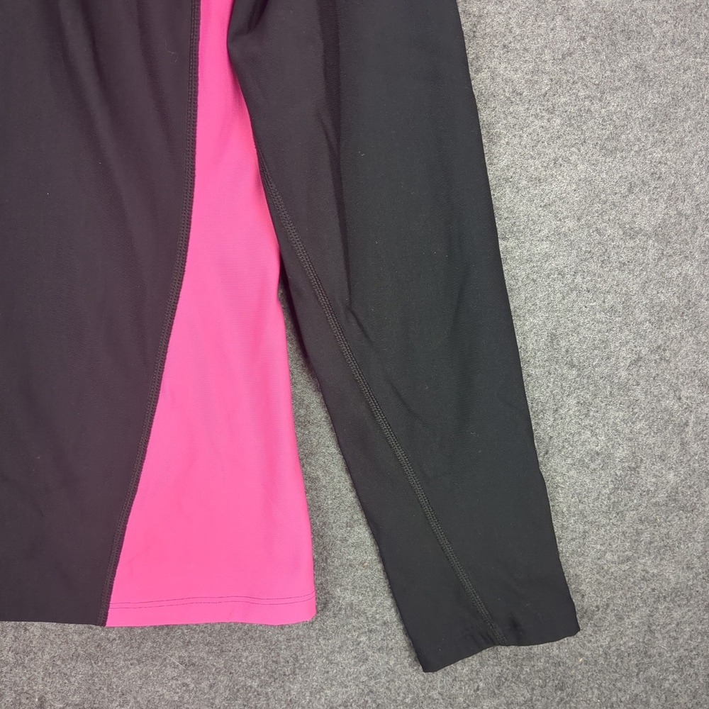 Under Armour ColdGear Mock Neck Long Sleeve Shirt XXL Black Pink Colorblock - Picture 4 of 11